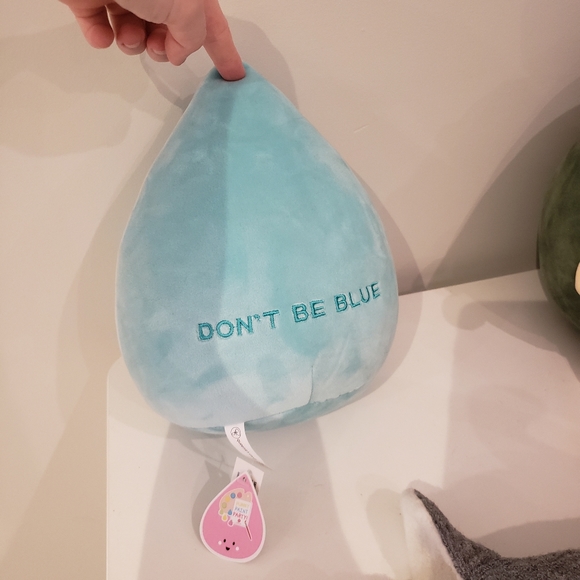 Blue Punny Paint Party Stuffed Toy by Queenie's Cards - Picture 3 of 4